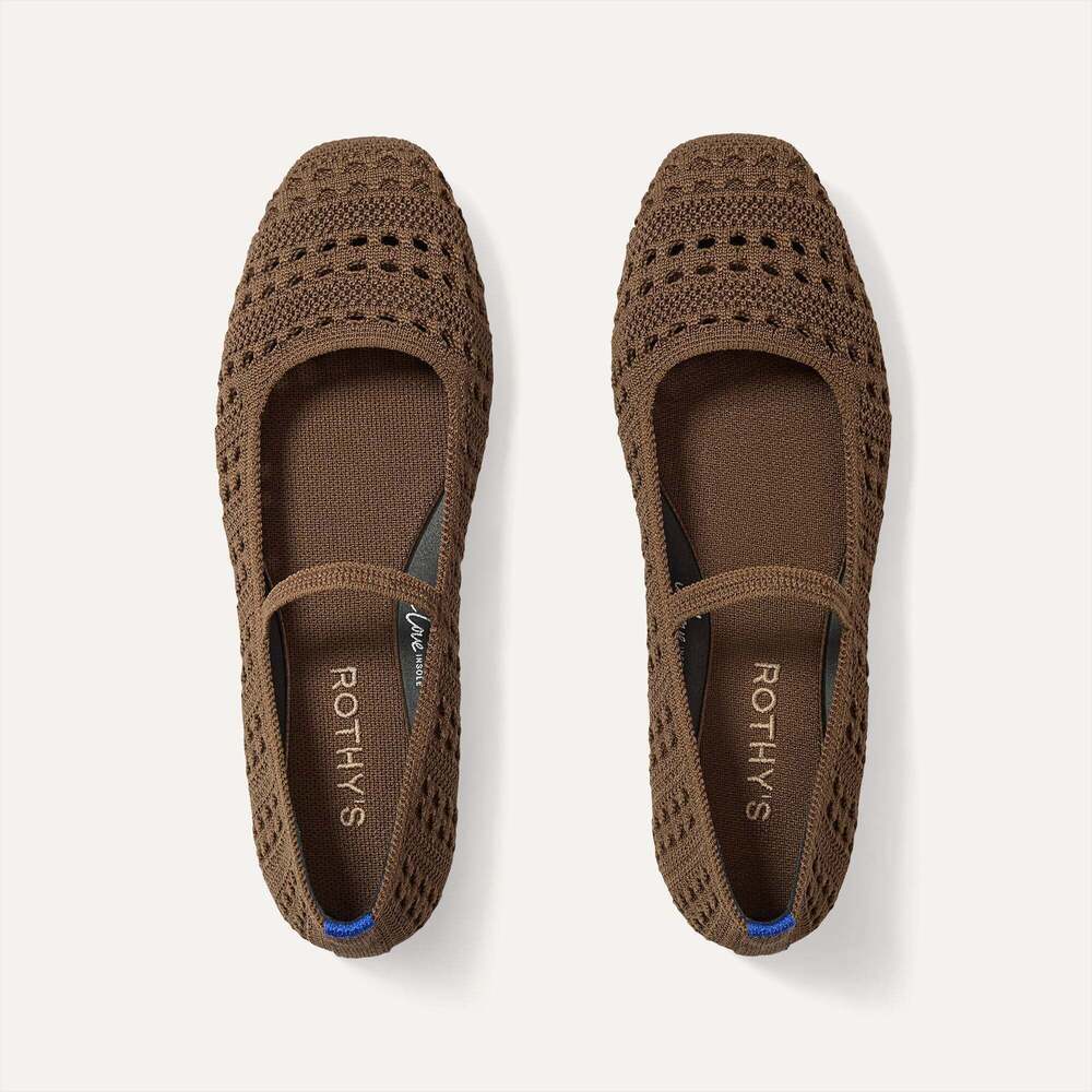 Rothy's The Max Square Mary Jane - Cinnamon Crochet Size 9